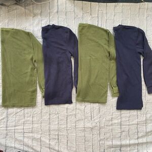 Fruit of the Loom men XL cotton blend longsleeve crewneck 4 shirt bundle